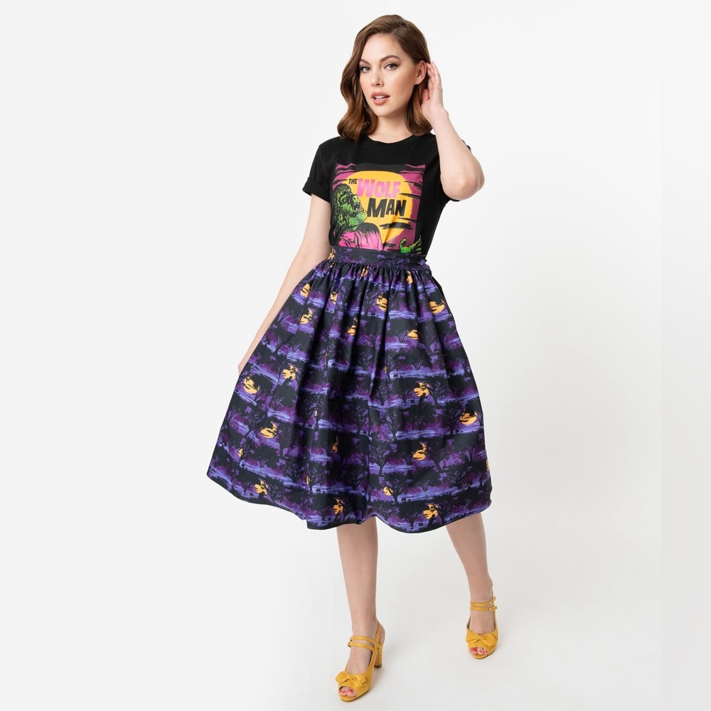 Universal Monsters x Unique Vintage The Wolf Man skirt XS NWT